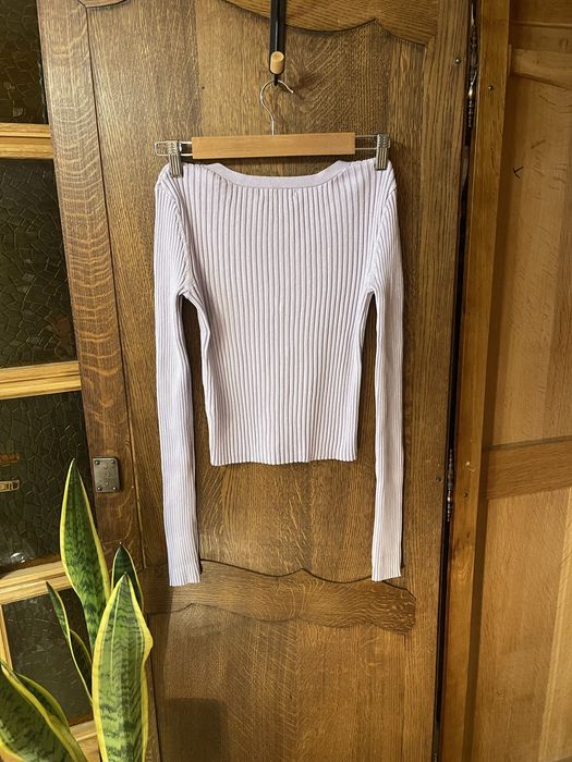 H&M | prążkowany kardigan soft lilac