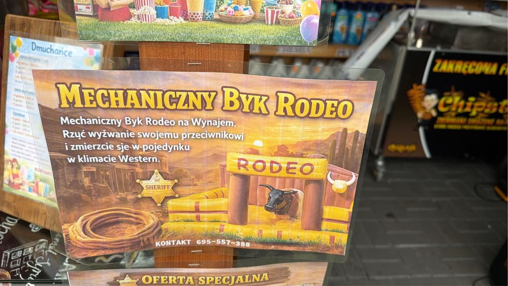 Wynajem byk rodeo , eliminator , dmuchance , piana party , aniimacje