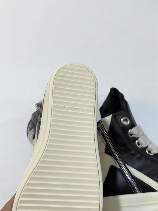 кеды Rick Owens Geobasket Jumbo Lace Black/Milk DRKSHDW Shoes 43 44