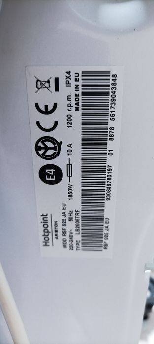 Peças para Máquina de lavar roupa Hotpoint Ariston 9kg