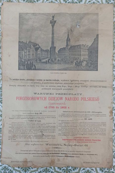 Zabytkowy artykuł "Porozbiorowe dzieje Polski", 1902 rok