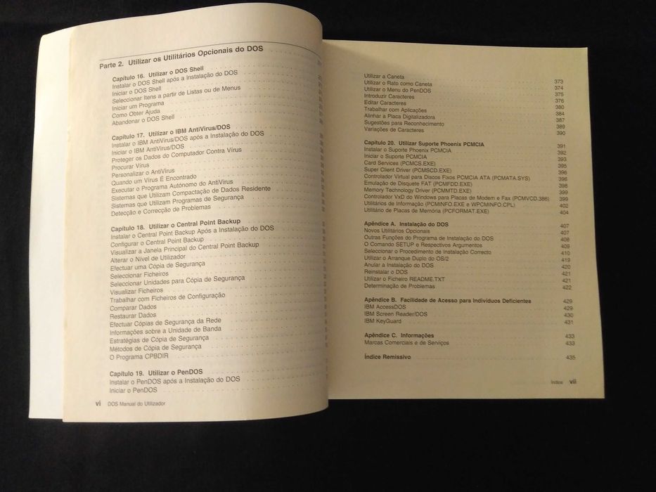 Manual do utilizador do Sistema Operativo DOS - PC DOS 6.1