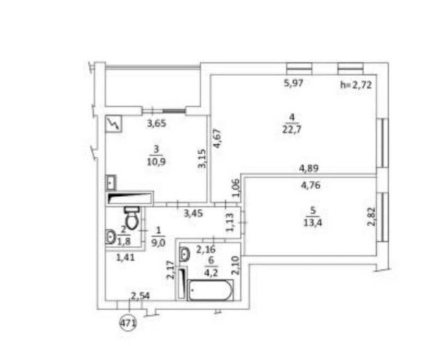 2-кімнатна квартира за адресою вул. Лук'яненка Левка (площа 67 м²) - Atlanta.ua - фото 6