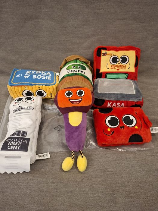 6 maskotek pluszaków Gang Biedroniaków