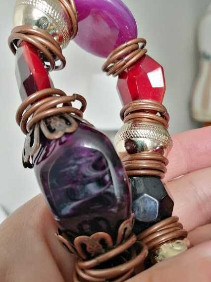 Naszyjnik odcienie fioletu