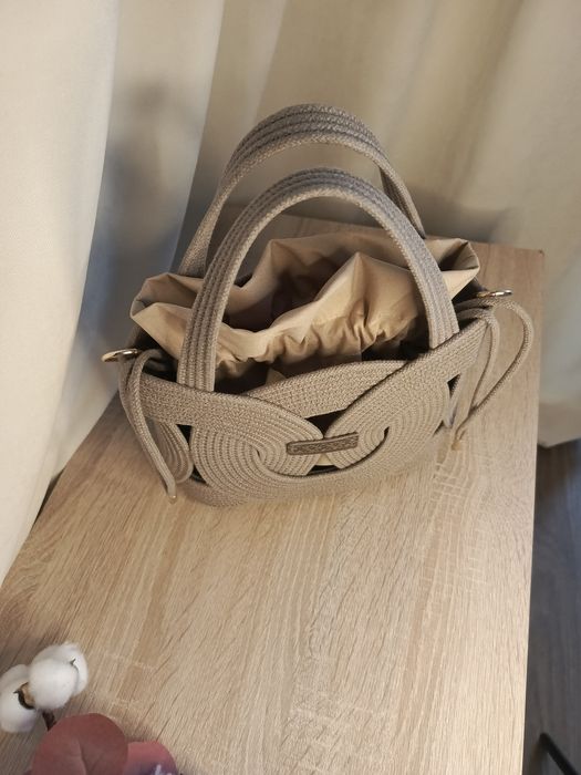 Сумка з бавовняного шнура ручної роботи