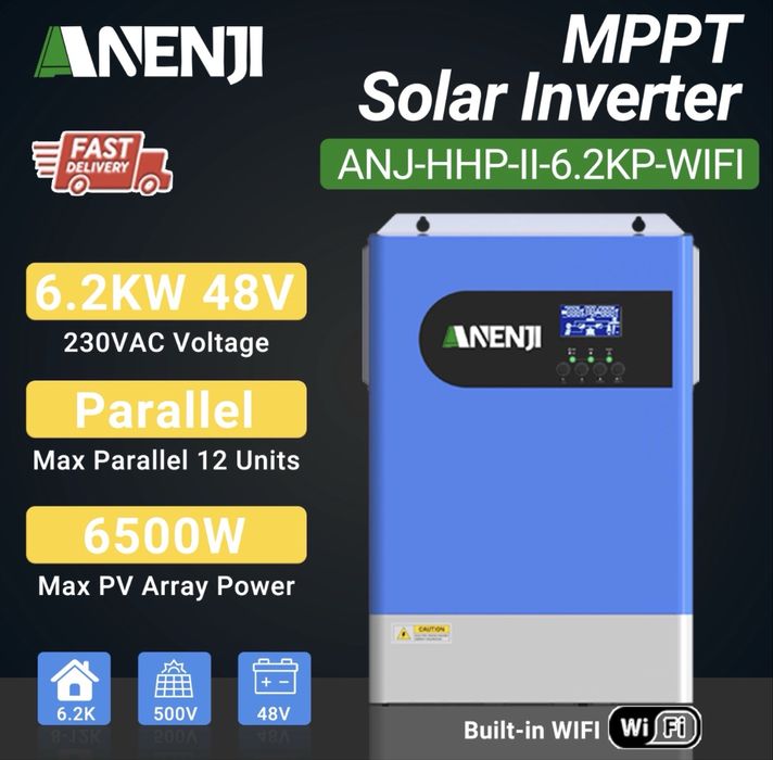 Гібридний інветор 6.2 квт с паралельним з'єднанням оновлена версія