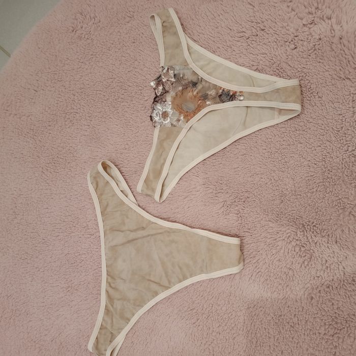 Stringi damskie KrisLine beżowe Safari S/M