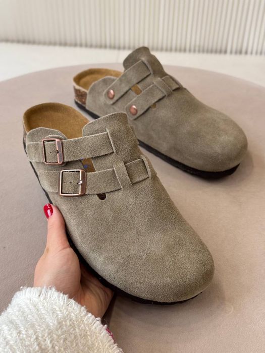 Шльопанці в стилі Birkenstock  40 р Натуральний замш  1745 грн