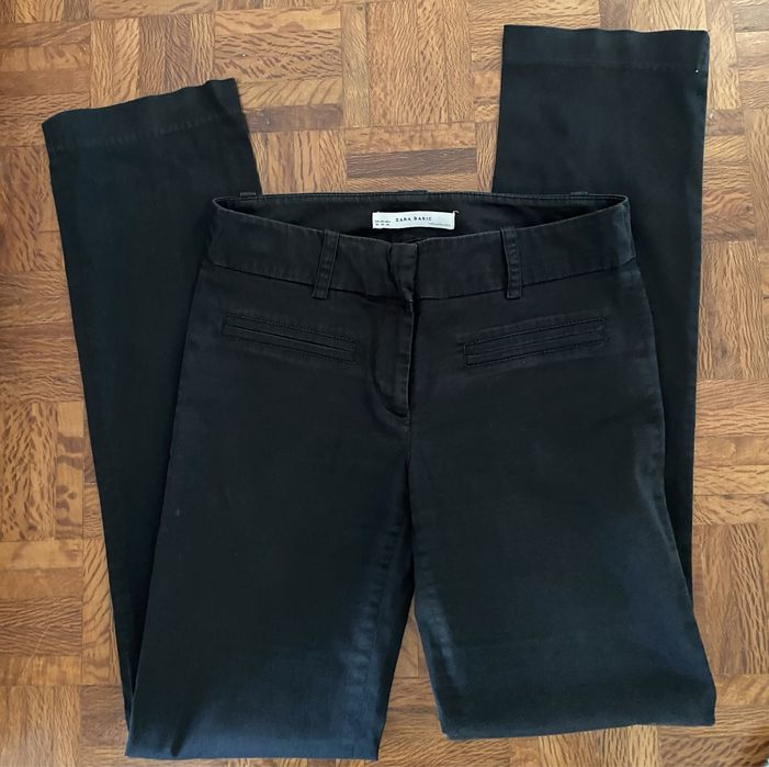 Calças pretas em algodão