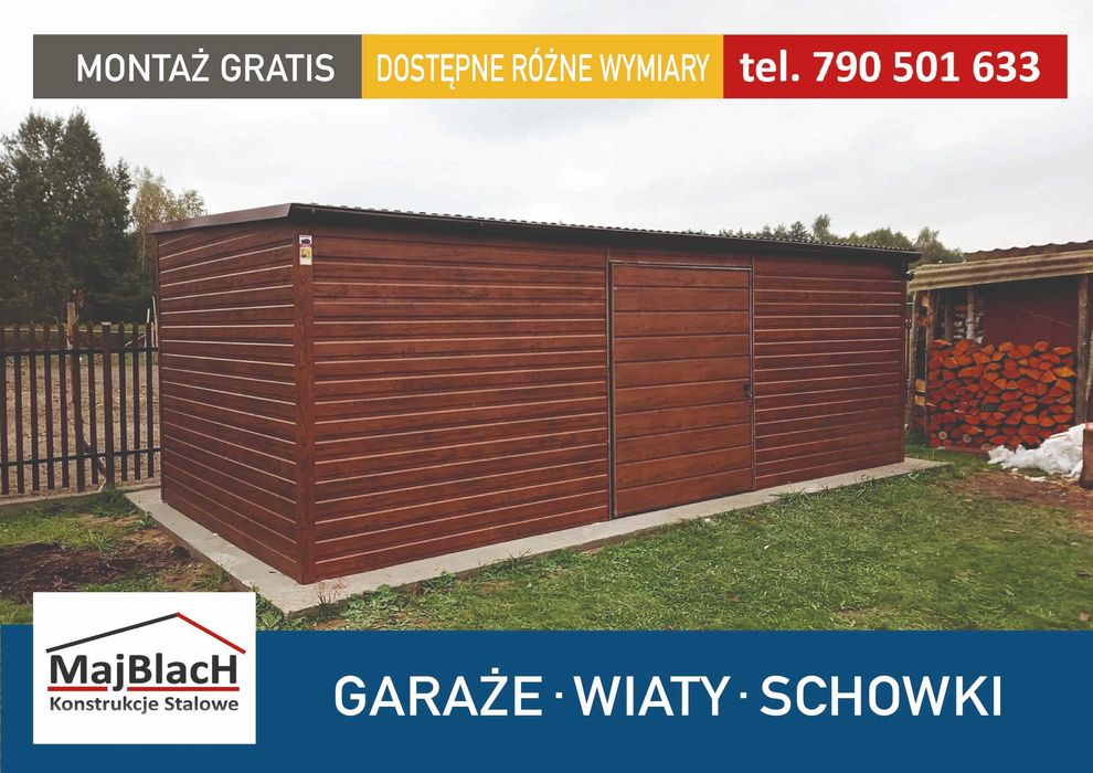Garaż / ALTANA OGRODOWA / Wiatka na Drewno - Narzędzia /  - Maj-Blach