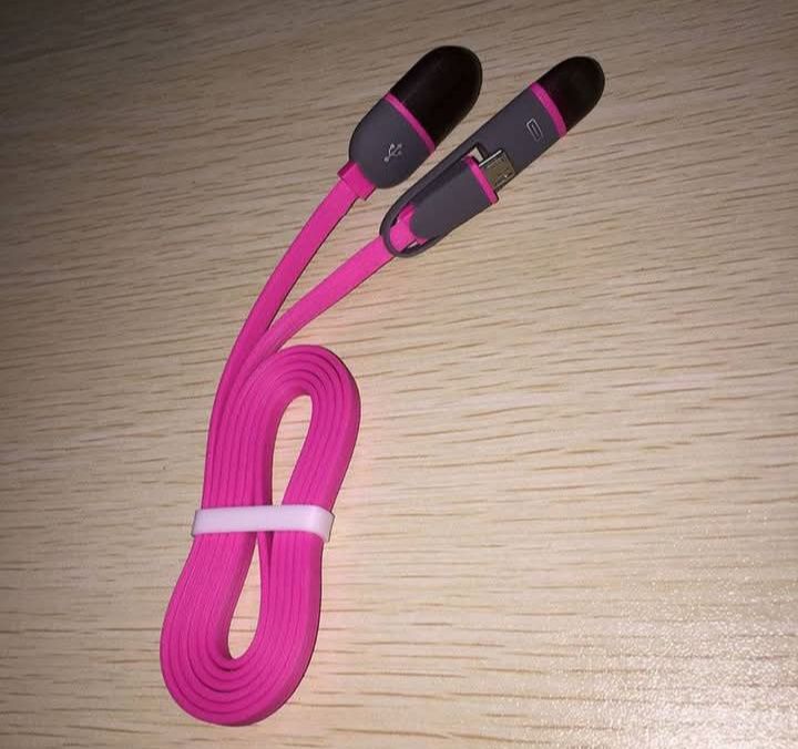 2 в 1 Micro USB кабель быстрой зарядки мобильных телефонов Кабели