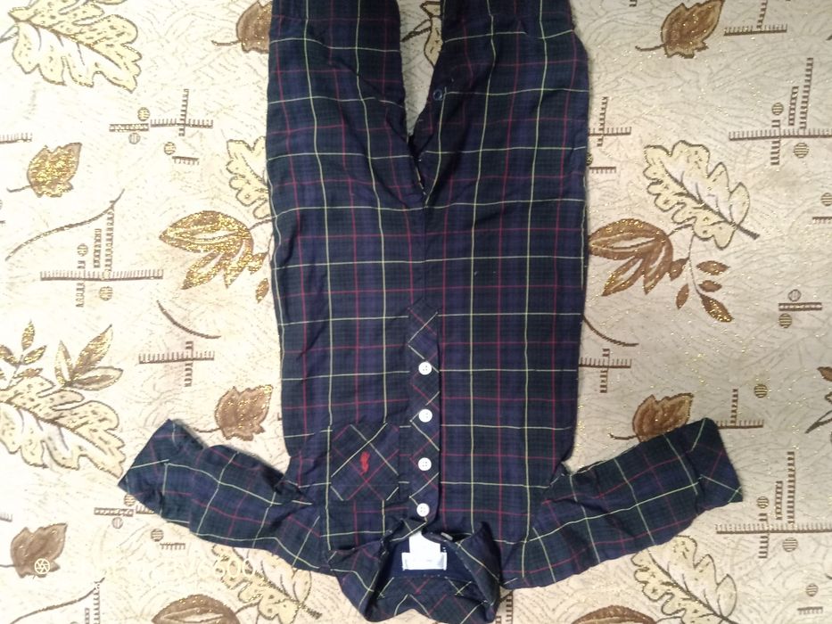 Комбінезон боді Ralph Lauren baby boy green navy red plaid  з довгими