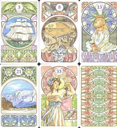Karty do tarota/wyroczni "Art Nouveau" Oracle