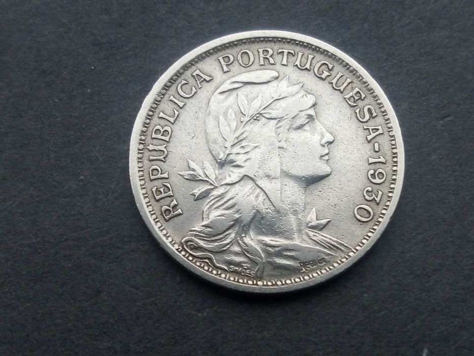 moeda de $50 centavos 1930 alpaca bela muito rara assim