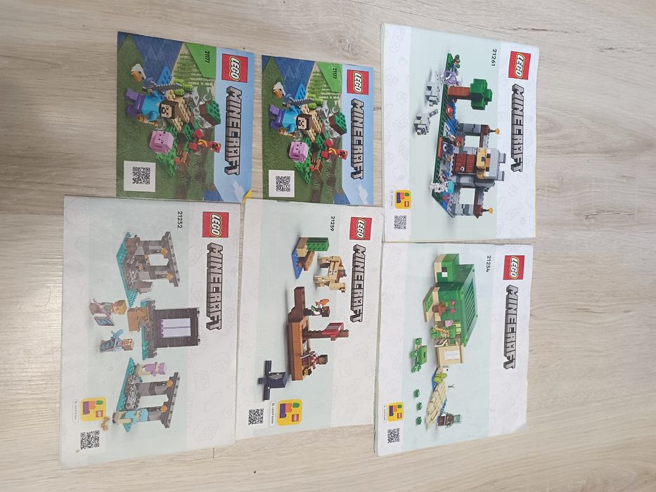 Duży zestaw instrukcji LEGO – Marvel, Star Wars, Minecraft i inne