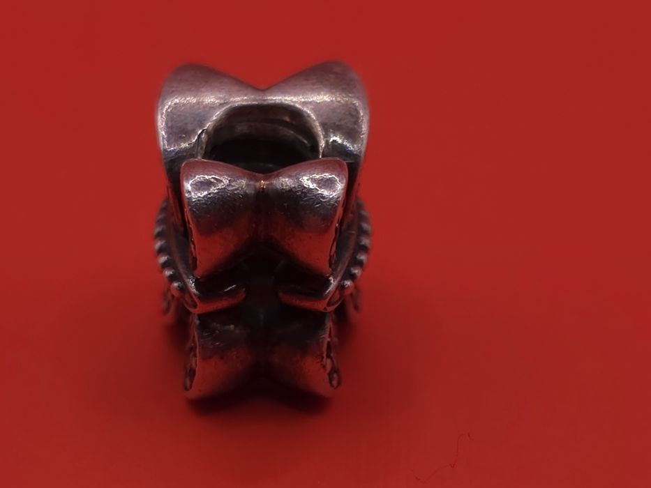 Bardzo rzadki Pandora Charm Srebro Motyl Cyrkonie