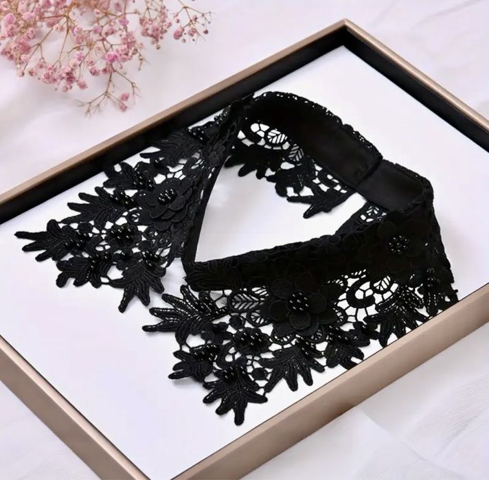 odpinany kołnierzyk z koronki