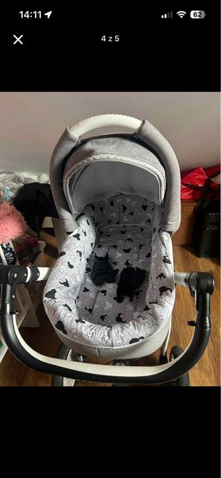 wozek gondola szary i garisy