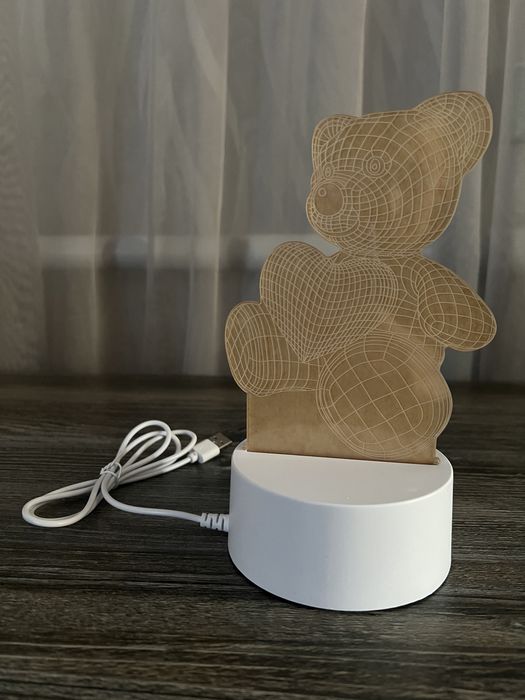 Нічник мішка з серцем