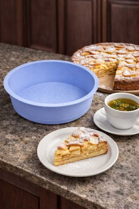 Круглая силиконовая форма для выпечки 19,5 см, высота 6 см