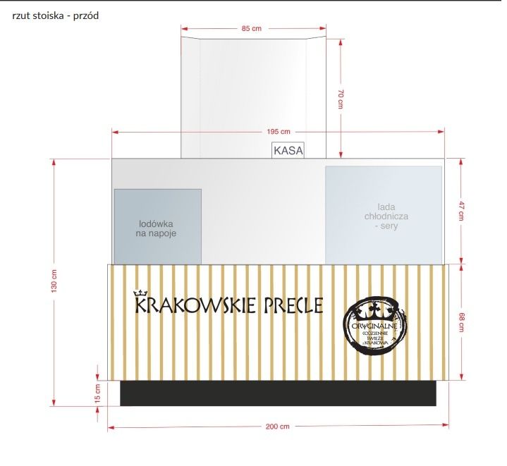 Wyspa handlowa, stoisko handlowe 200x160cm