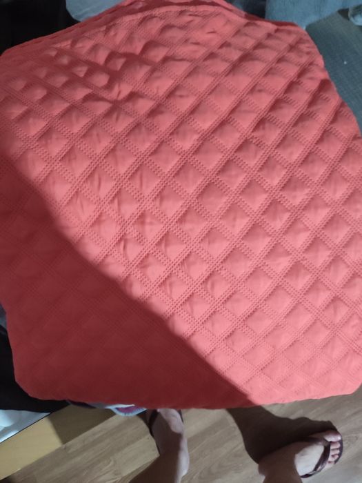 Colcha verão  coral