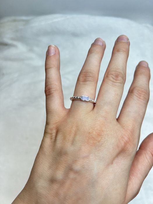 Pierścionek delikatny minimalizm kryształek aesthetic klasyczny basic