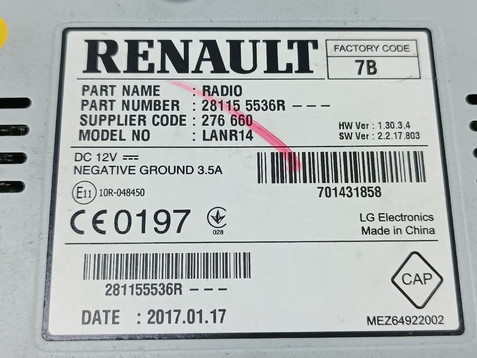 Auto-rádio - renault megane iv sporter (k9a/m/n_) | 16 -