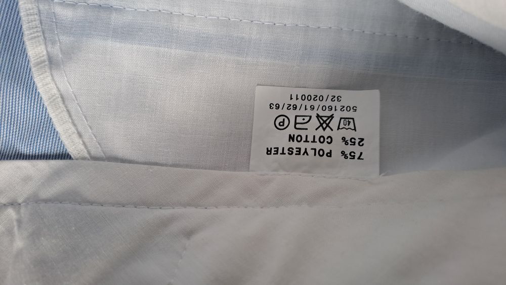 Elegancki szorty spodenki męskie błękitne prążki 43-44cm
