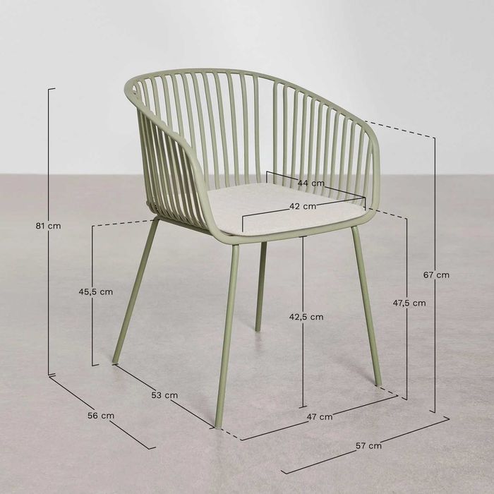 Quatro cadeiras verdes de jantar ou sala da Sklum