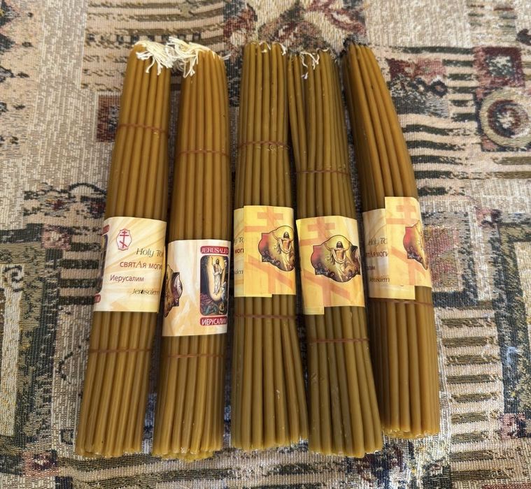 33 Иерусалимские свечи из воска (освященные в Храме)