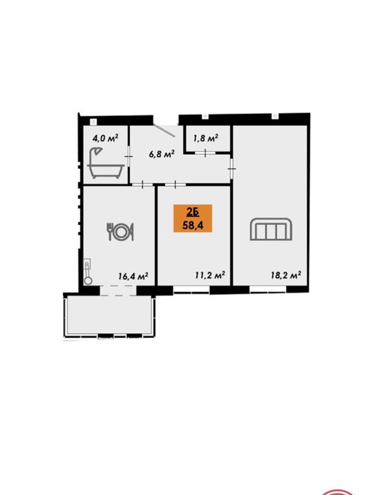 ЖК "Рідний Дім" продаж двокімнатної квартири