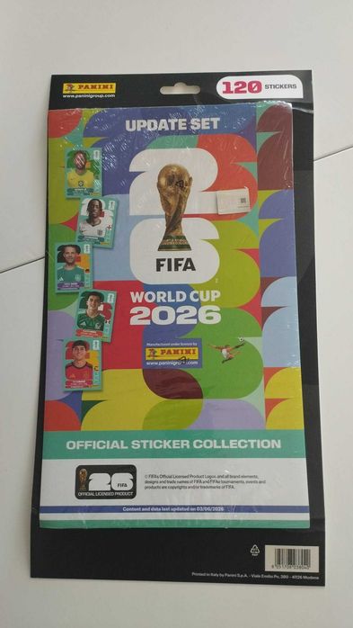 Set de Atualização Panini Mundial 2026 (120 Cromos/Stickers) - NOVO/SELADO