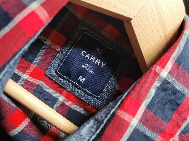 koszula męska carry w kratkę 100% bawełna długi rękaw