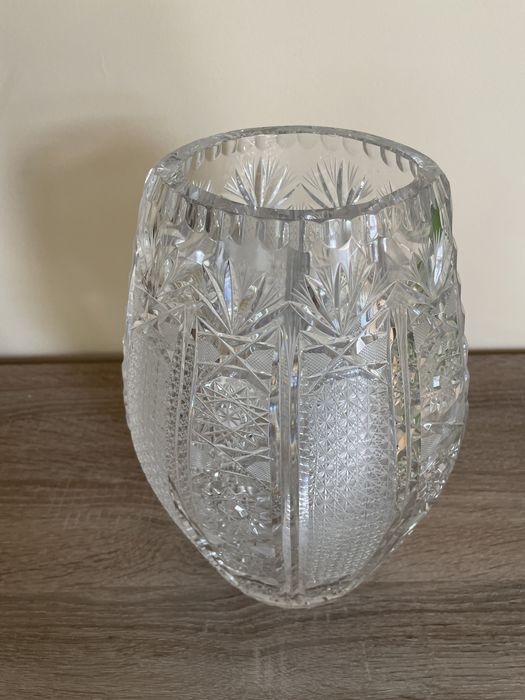 Wazon kryształ PRL wysokość 30cm stan idealny