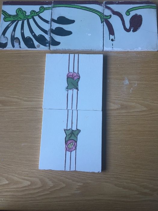 5 Azulejos "Arte nova"