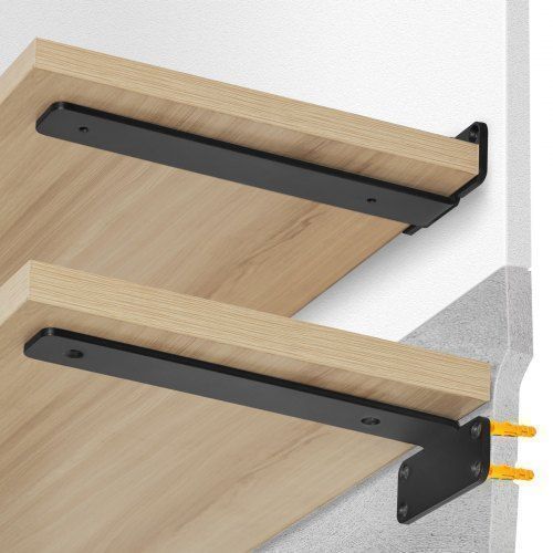 Wytrzymałe wsporniki półkowe vevor 210x100x45mm 6 szt matowe czarne