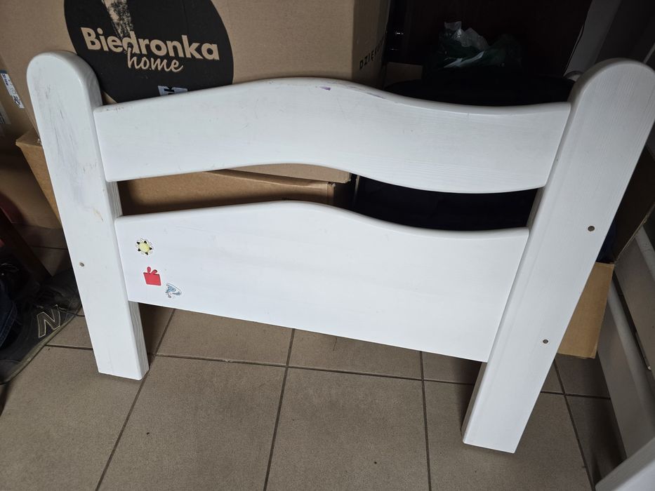 Łóżko drewniane  białe sosnowe 90x200 (bez materaca)
