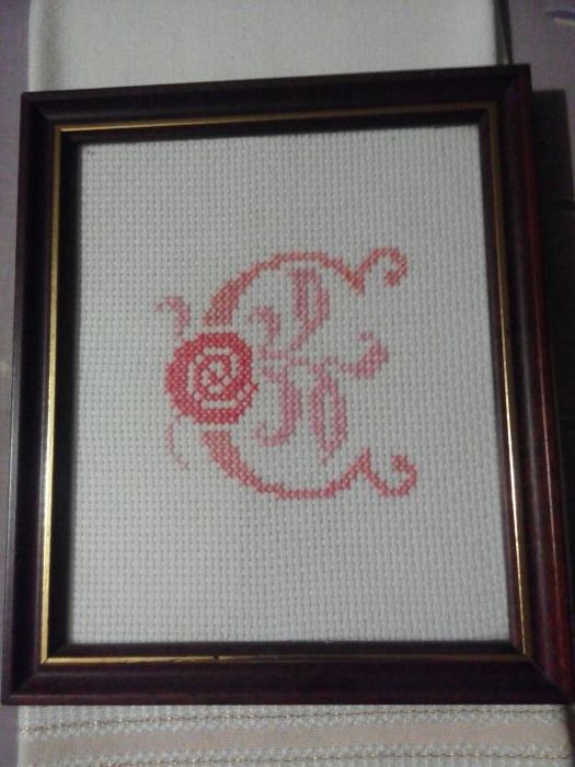 Vintage Cross-Stitch Craft Picture