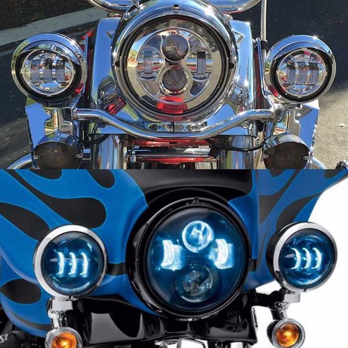 Фары; основные и вспомагательные Led Harley-Davidson 7", 4,5"