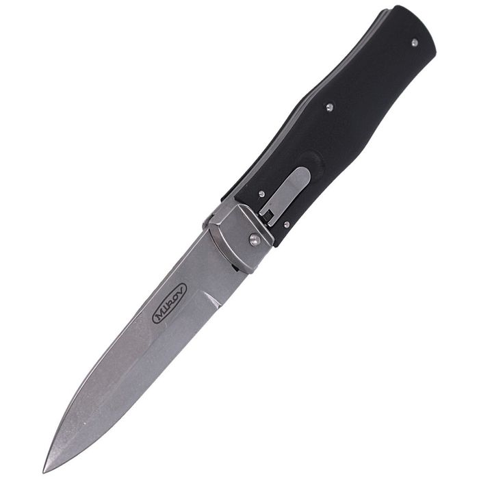 Nóż sprężynowy Mikov Predator Black ABS, Stonewashed (241-BH-1/STKP)