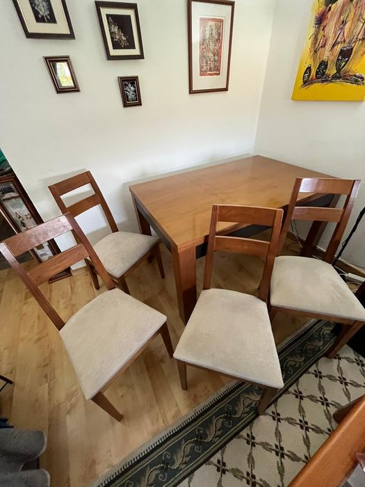 Mesa jantar Retangular em Pinho Mel