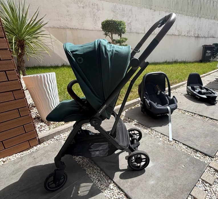 Carrinho Maxi-Cosi Leona 2 + Ovo + Base Isofix + Redutor Ovo
