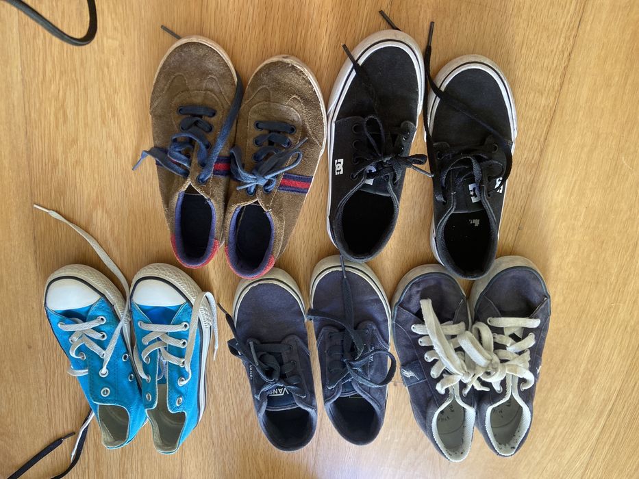 Sapatos/tenis 31, vans, converse, ralph lauren, el ganso, dc