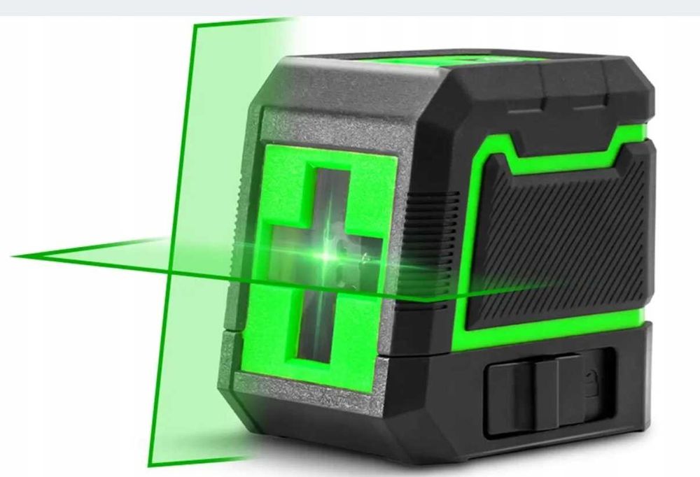 Laser krzyżowy 2-liniowy Poziomica laserowa Zielona laserowa + statyw