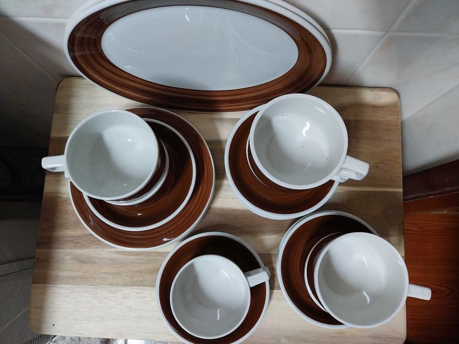 Conjunto 23 peças serviço chá, louça inglesa Vintage