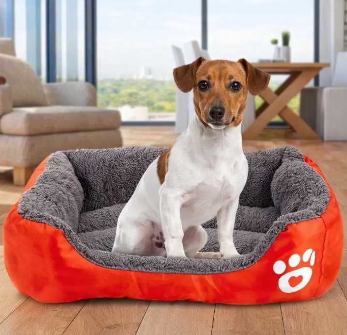 Лежанка пуфик тепла, м'яка для собак/щенят котиків р."М"47х35см рожева