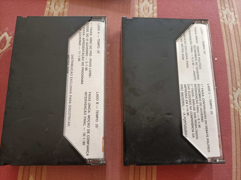 Sá Carneiro Recordaçao Viva cassetes Tape Parte 1 & 2