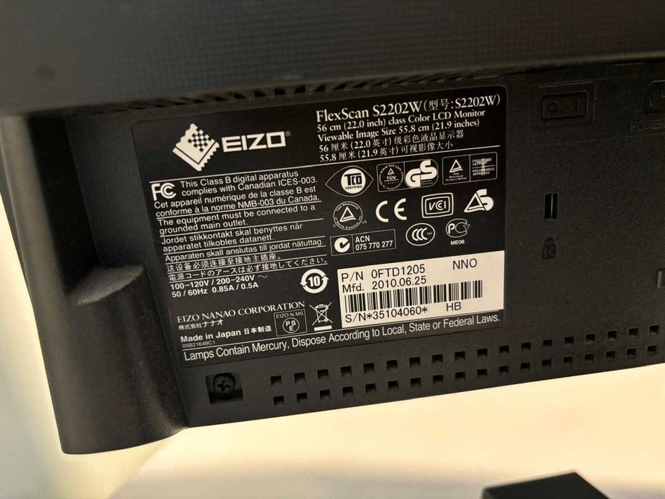Monitor 22'' LCD Eizo FlexScan S2202W
